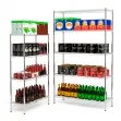 Chrome wire shelving with load