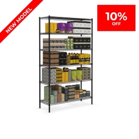 Black wire shelving